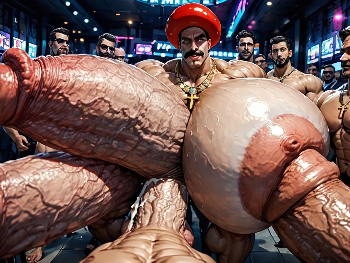 Gangbang Massive Ass, Harem, Oiled Skin AI Gay Porn