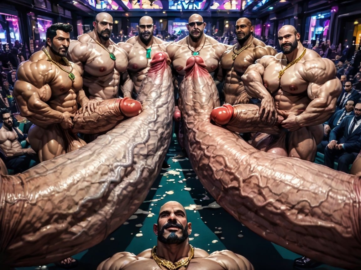 Hyper Breasts, Erect Penis, Hyper Bulky AI Gay Porn