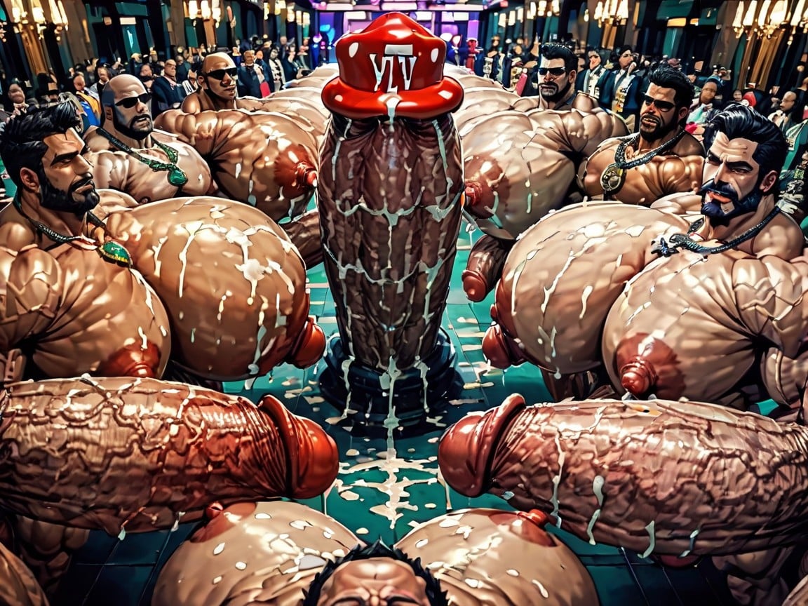 Triple Penetration In Ass, Arms Behind Back, Oral Double Penetration AI Gay Porn