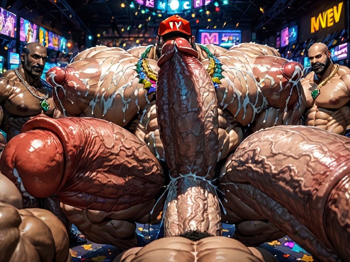 Mouth Agape, Manbald, Tongue Out AI Gay Porn