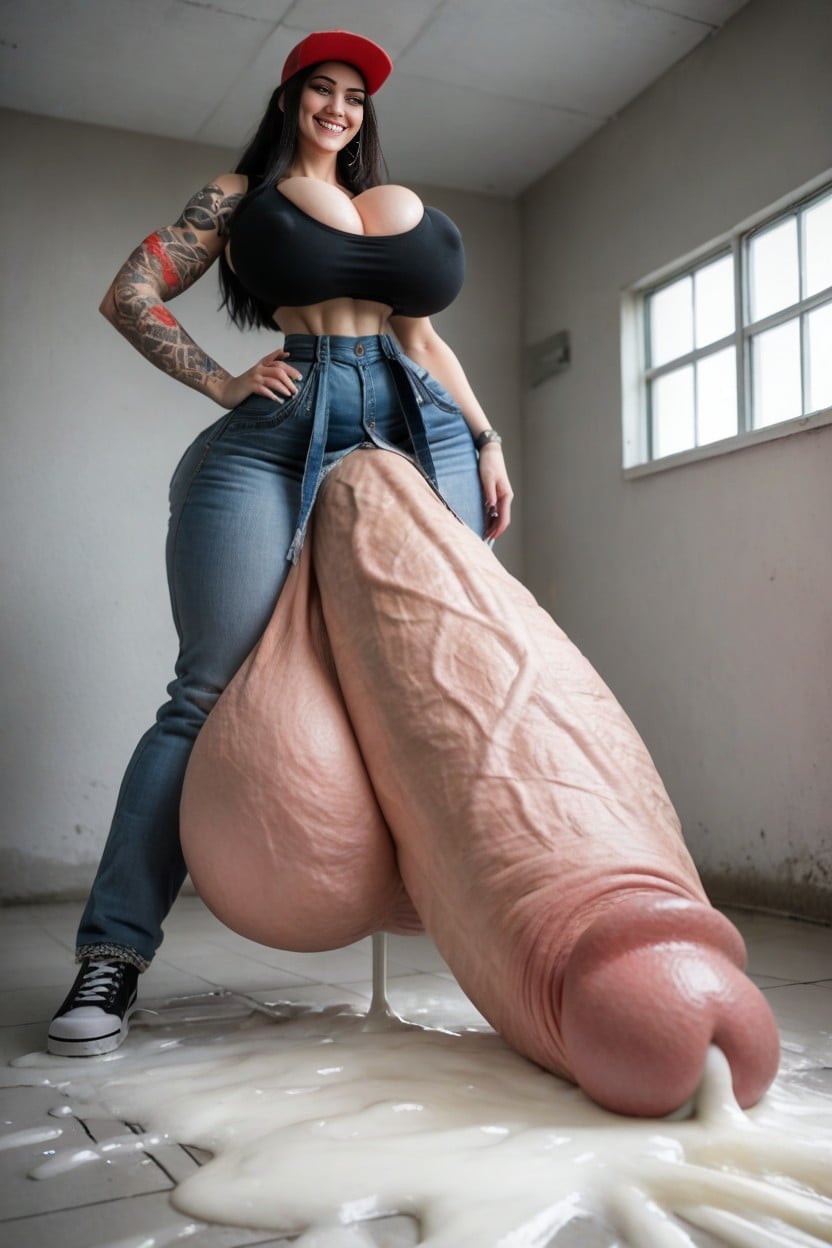 Extreme Cock Girth, Cock Comparison With Man, Gigantic Huge Cock AI Porn