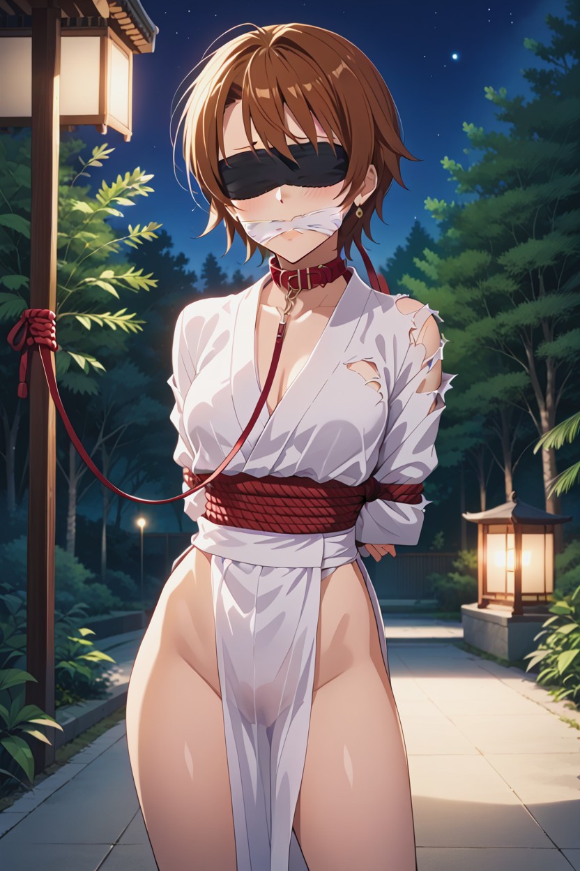 Skinny, Forest, Front View Hentai AI Porn
