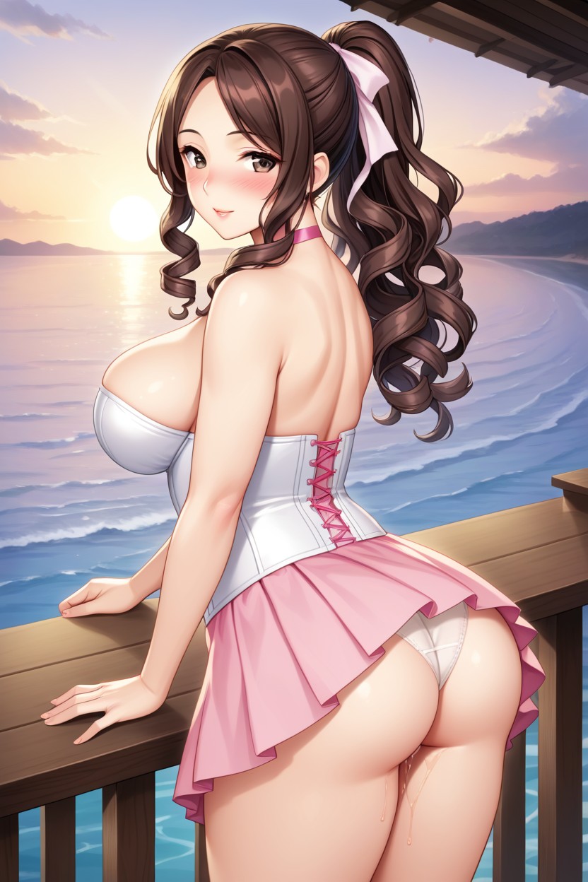 Big Perfect Breast, Mini Skirt, Horny Hentai AI Porn