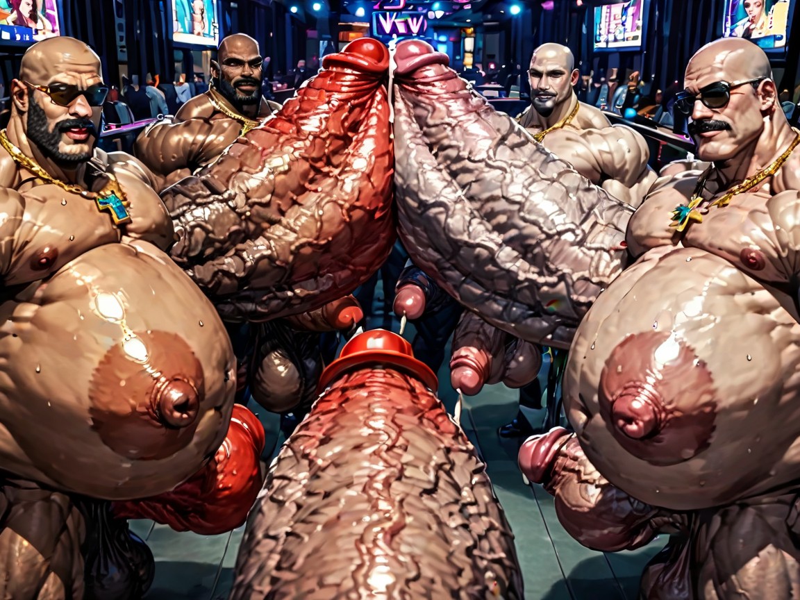 Hyper Bulky, Extremadamente Pesado En La Parte Inferior, Erect Penis Porno gay IA