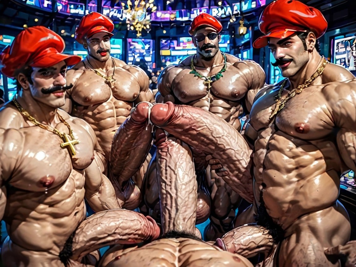 Cum Covering Face, Close Up, Huge Extreme Oversized Ass AI Gay Porn