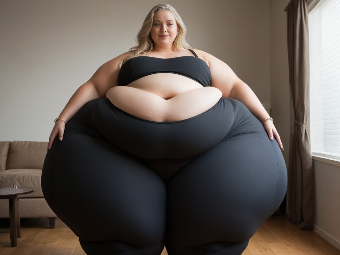Blonde Hair, Long Length, Mega Fat AI Porn