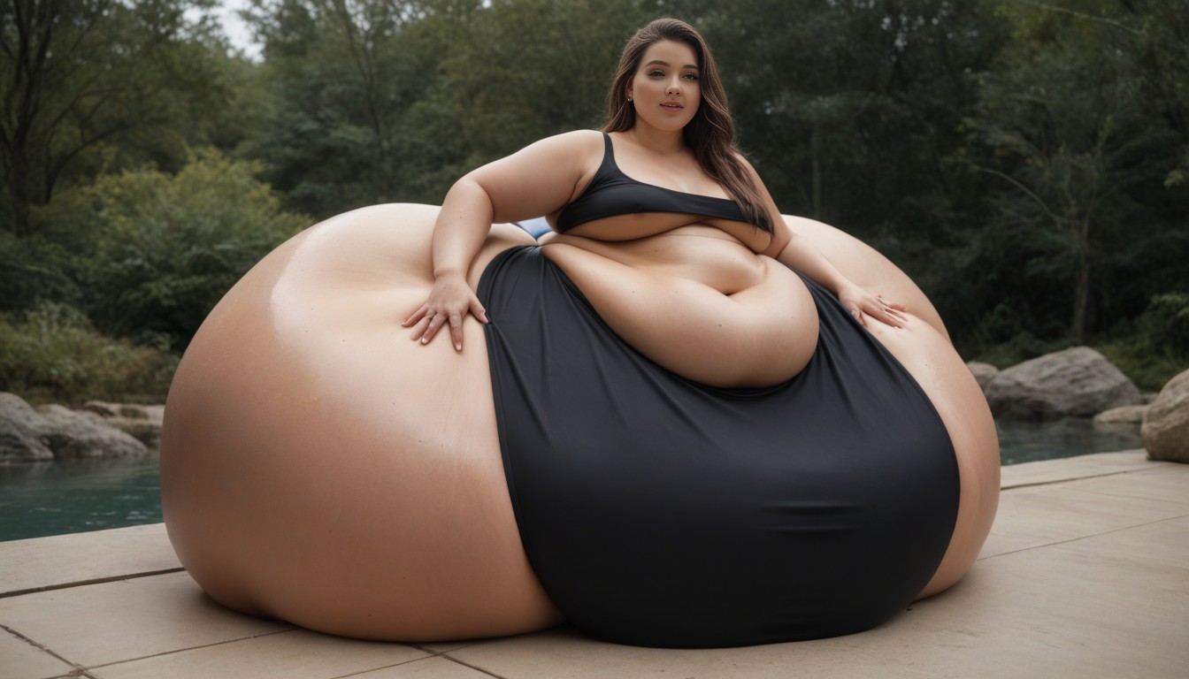 Sweaty, Ultra Fat Hips And Legs, 18+ AI Porn