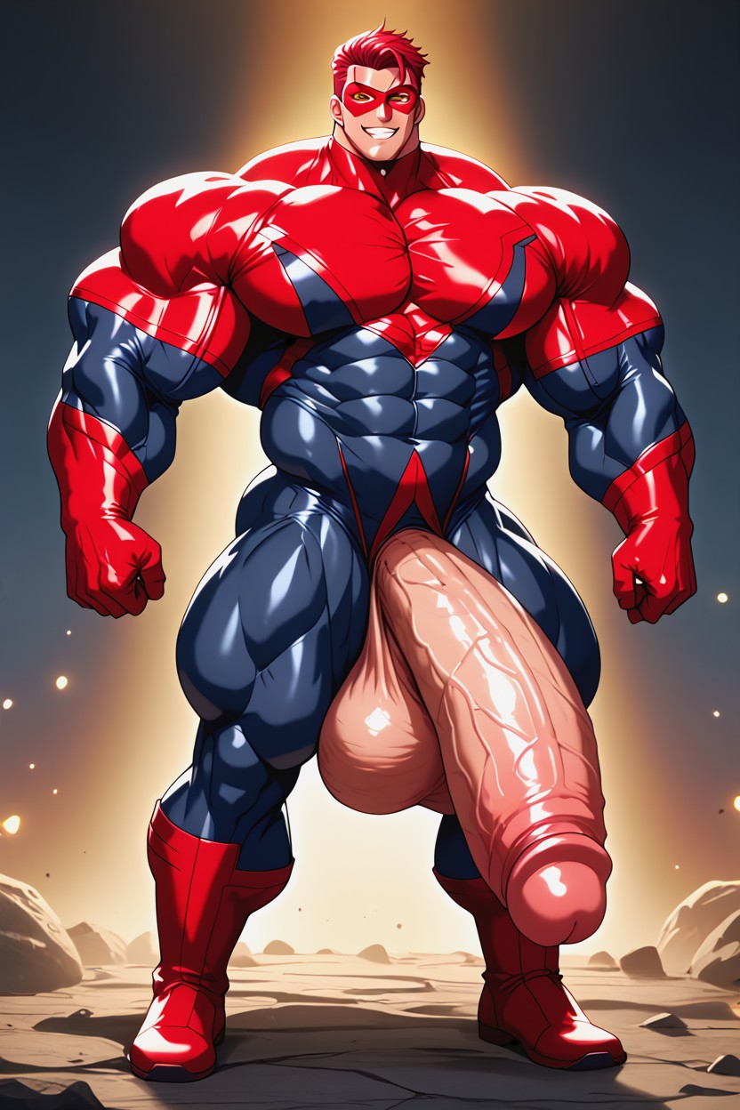 Human Mouth, Hyper Balls, Impossibly Long Hyper Penis AI Gay Porn