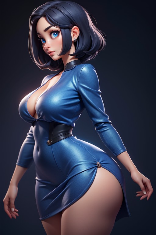 Ass Cheeks Visible, Side View Looking At Viewer, Ass Cheeks Visible Hentai AI Porn