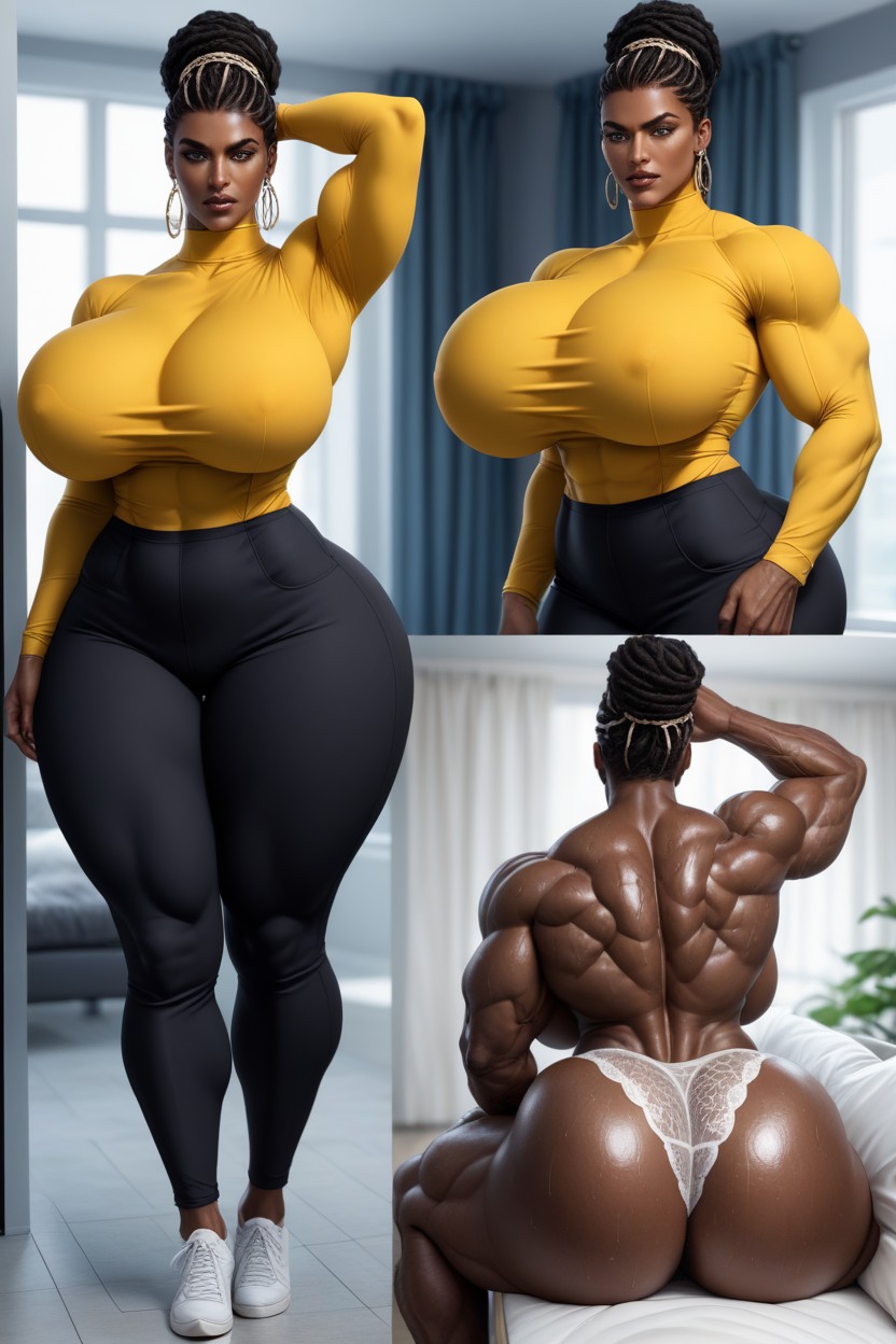 Handsome Hyper Muscular Male Bodybuilder, Gorgeous Man, Wide Hips AI Porn