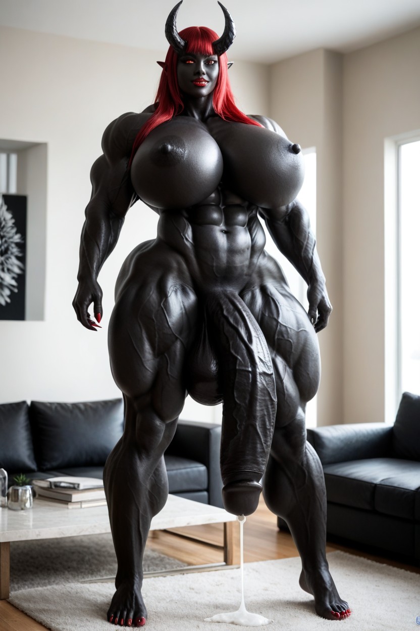 Gigantic Tits, Gigantic Muscle Delts, Hourglass Figure Shemale AI Porn