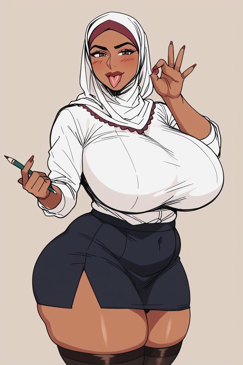 Extremely Large Ass, Blowjob Gesture, Ssbbw Hentai AI Porn