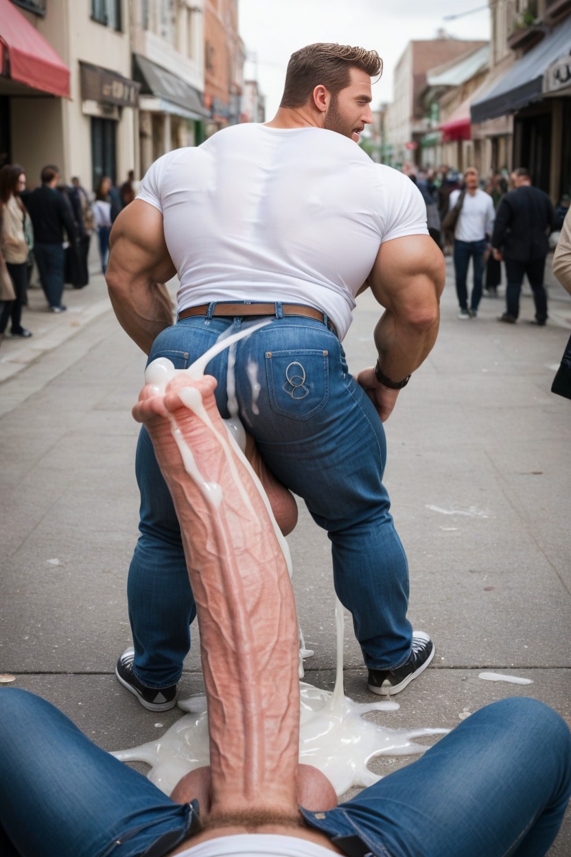 Cum, Full Body, Belt AI Gay Porn