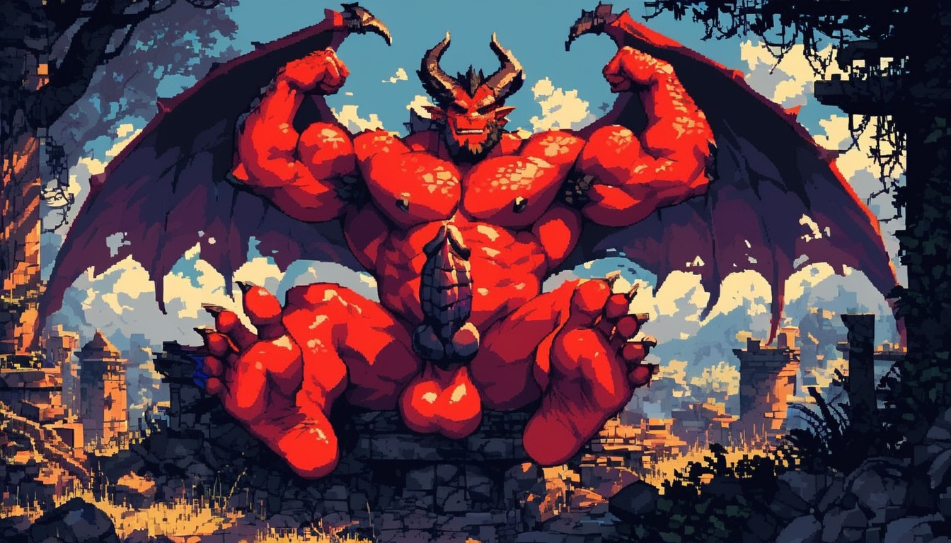 Bara, Very Hung, Displaying Perfect AI Gay Porn