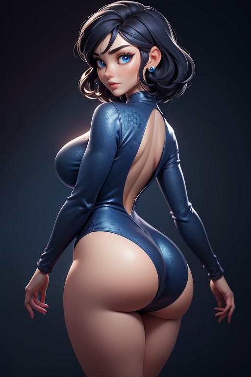 Blue Eyes, Ass Cheeks Visible, Massive Ass Hentai AI Porn