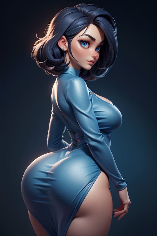 Side View, Correct Proportions, Thighs Fully Exposed Hentai AI Porn