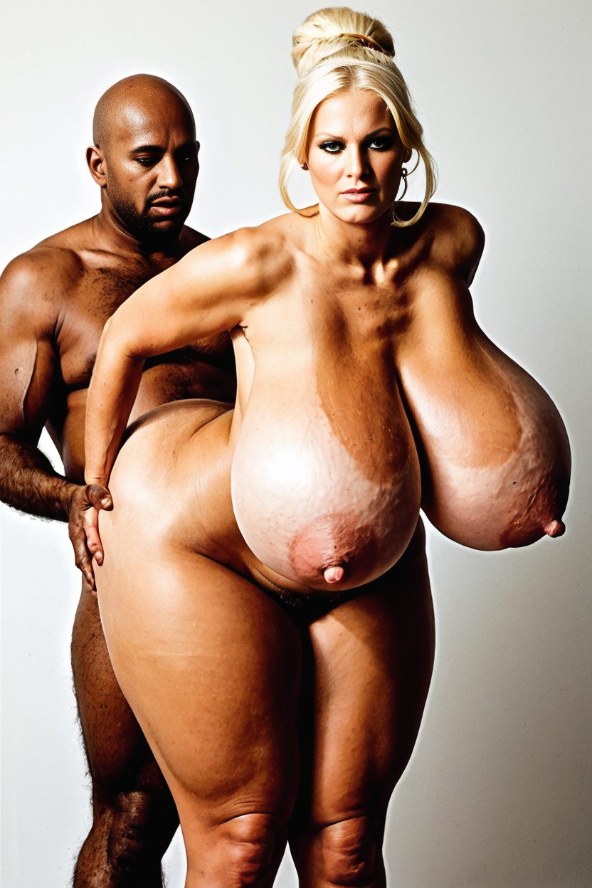 Very Huge Wide Nipple Holes, Huge Thighs, Woman’ Nipples Bigger Than Indian Mans Hairy Hands AI Porn