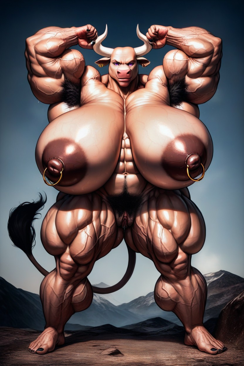 Black Armpithair, Anthro Furry, Insanely Big Tits Furry AI Porn