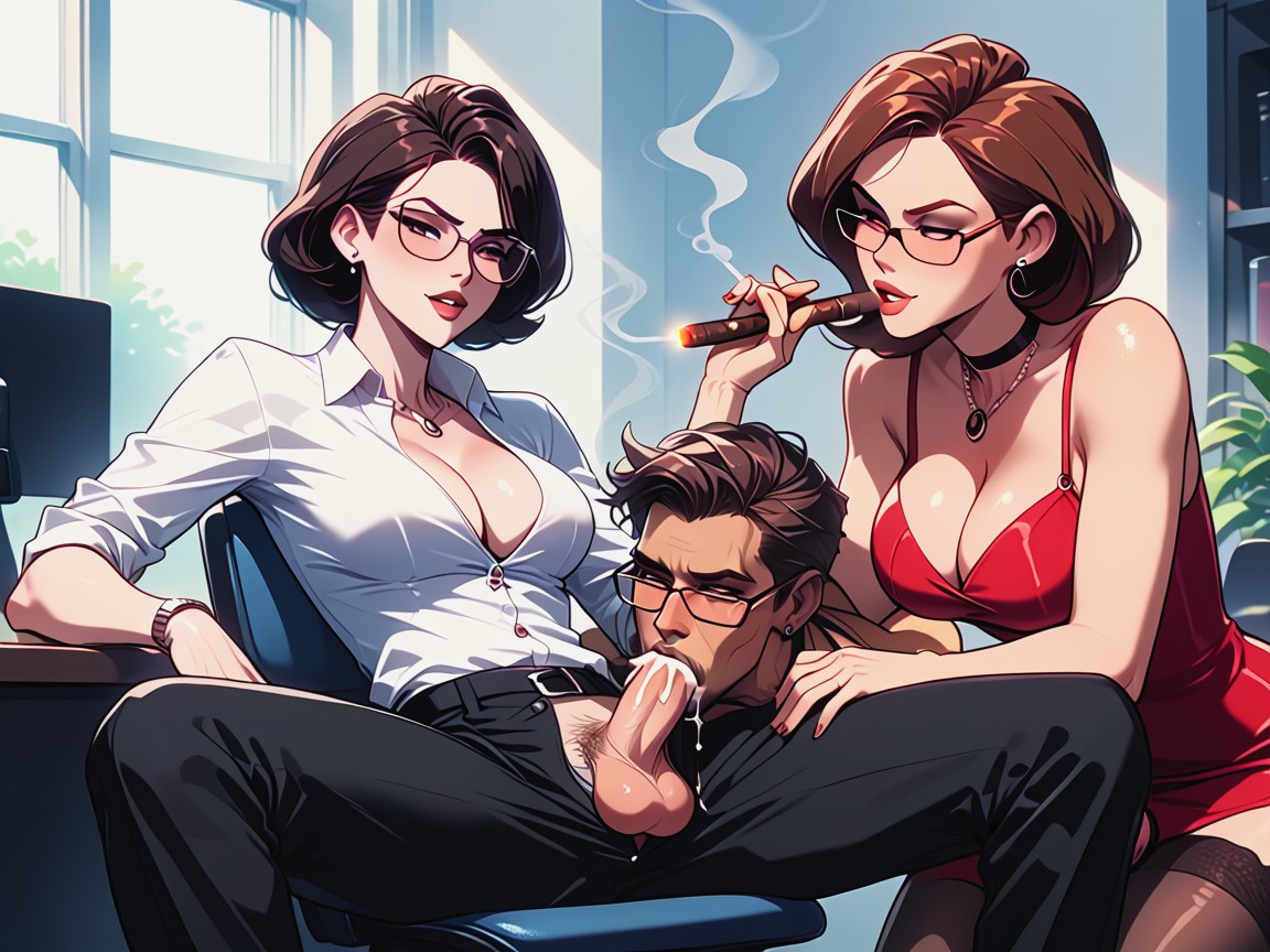 18+, Office Shirt, Futa Helen Parr Shemale AI Porn