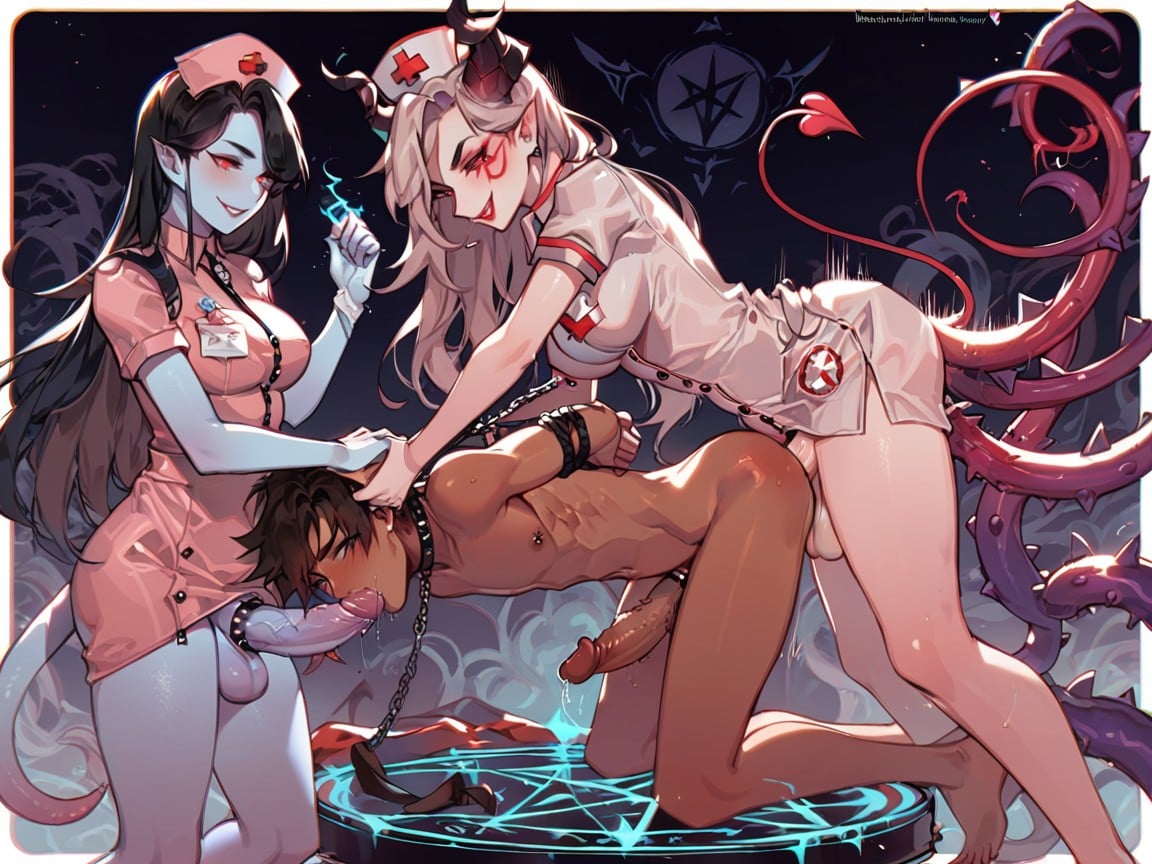 Summoning Circle, Dominant Futa, Femdom Porno IA transsexuelle
