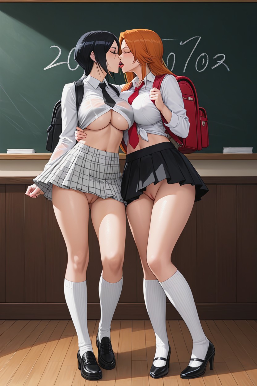 Exposed Navel, Perky Breasts, Standing AI Porn