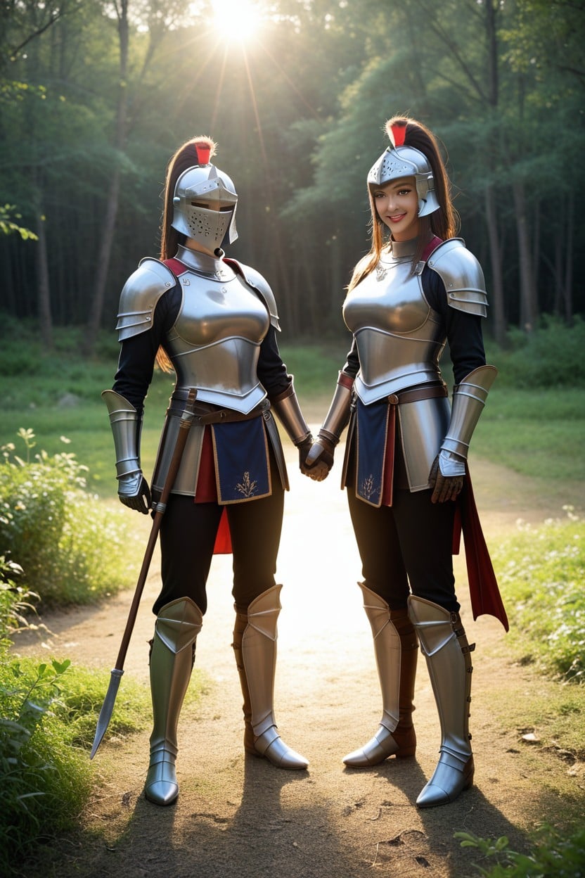 Hand Holding Metal Battle Axe, Hot Sunny Day, Detailed Asian AI Porn