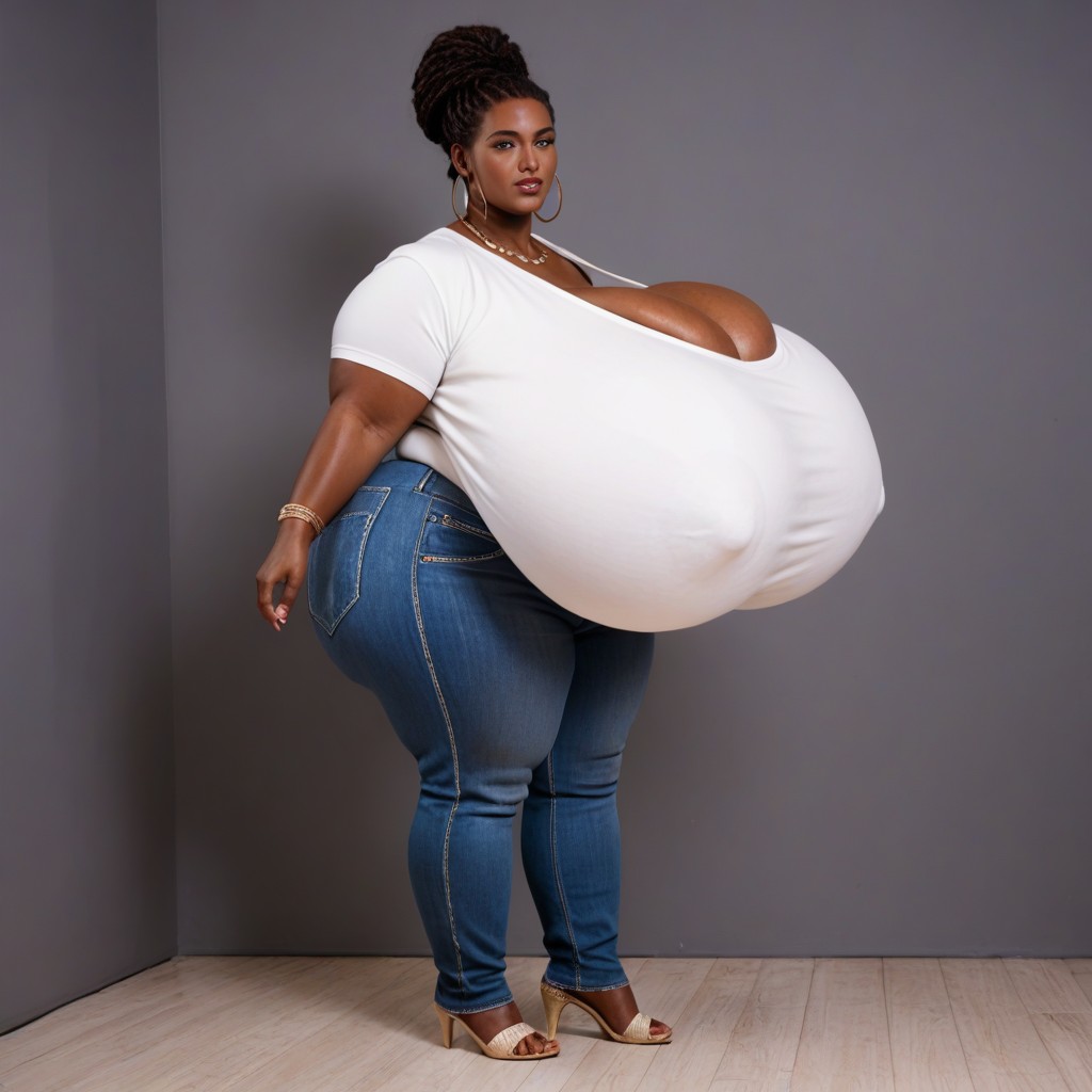 Full Body, City, Large Ass BBW AI Porn