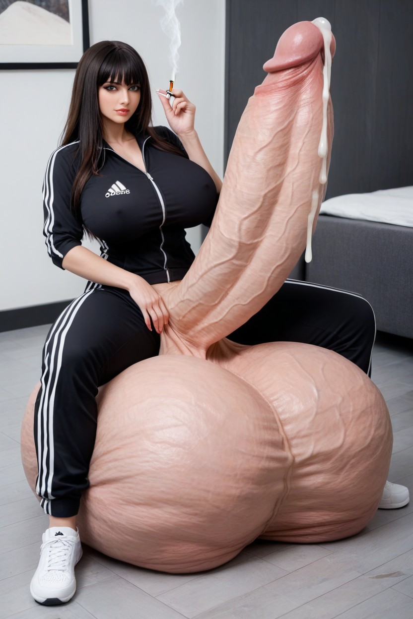 Gros Seins, Impossibly Gigantic Testicles Hang Heavily To The Ground, Hyper Extreme Cock Thickness Porno IA transsexuelle