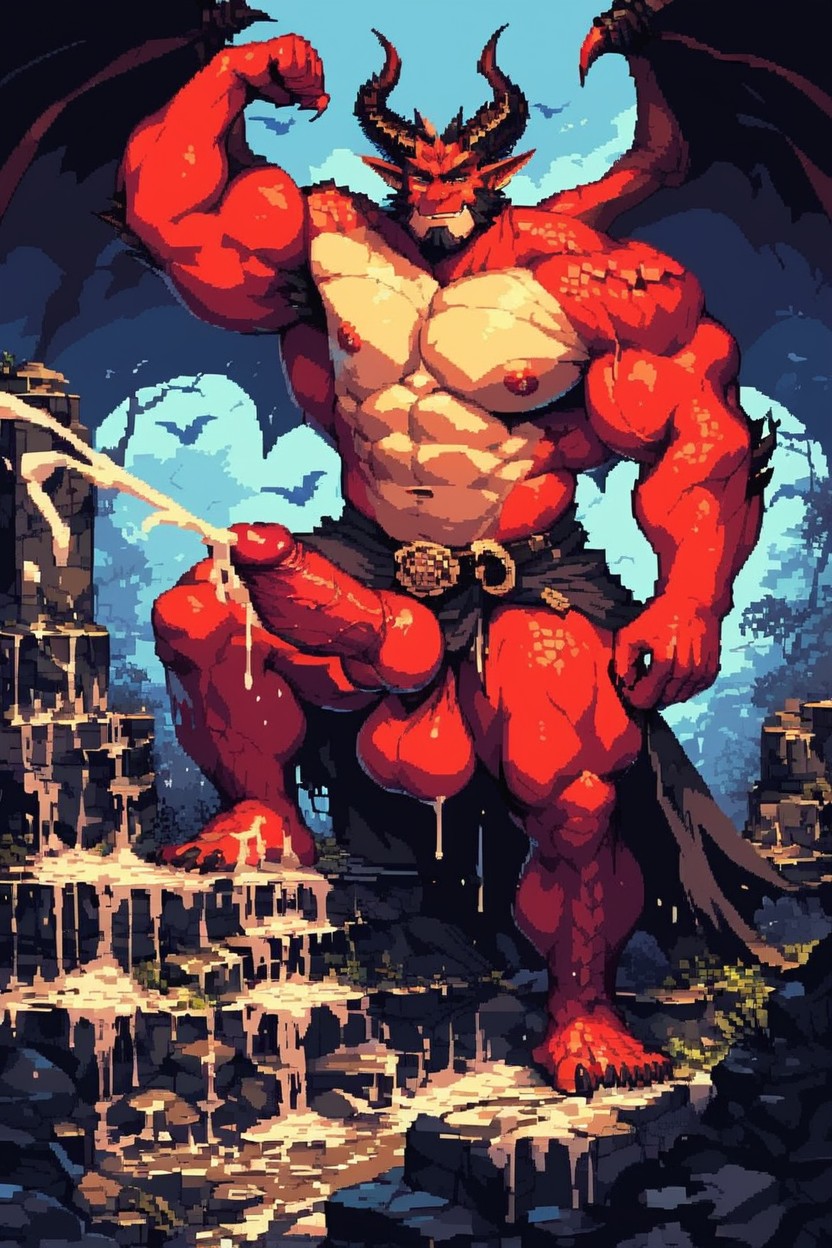 18+, Dragon, Wide AI Gay Porn