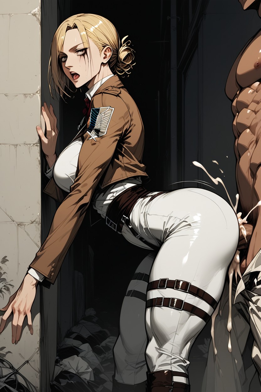 Bending Over, Waist Shot, Brown Sash Hentai AI Porn