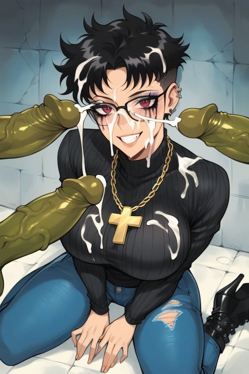 Ripped Clothes, Fit, Large Breast Hentai AI Porn
