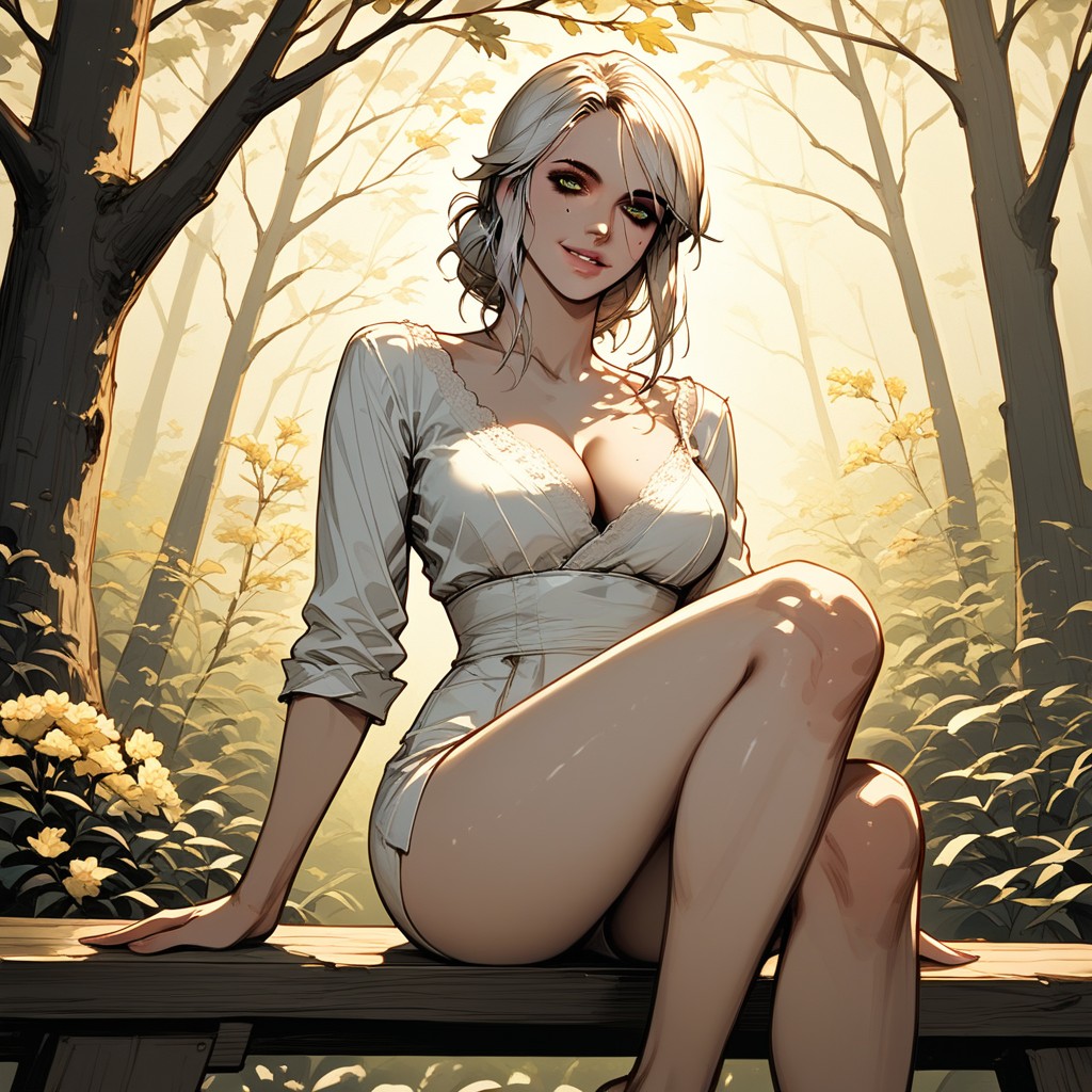 Cleavage, Natural Breast, Happy Hentai AI Porn