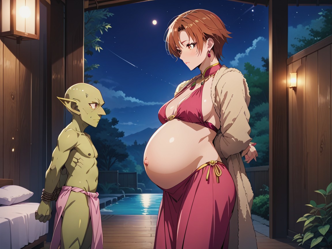 Arms Behind Back, Very Short Hair, Side View Hentai AI Porn