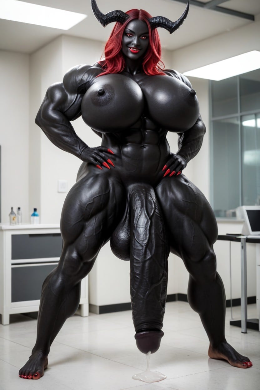 Hair, Cosplay, Extremely Long Black Cock Shemale AI Porn