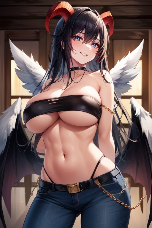 Naked, Wasp Waist, Evil Smile Hentai AI Porn