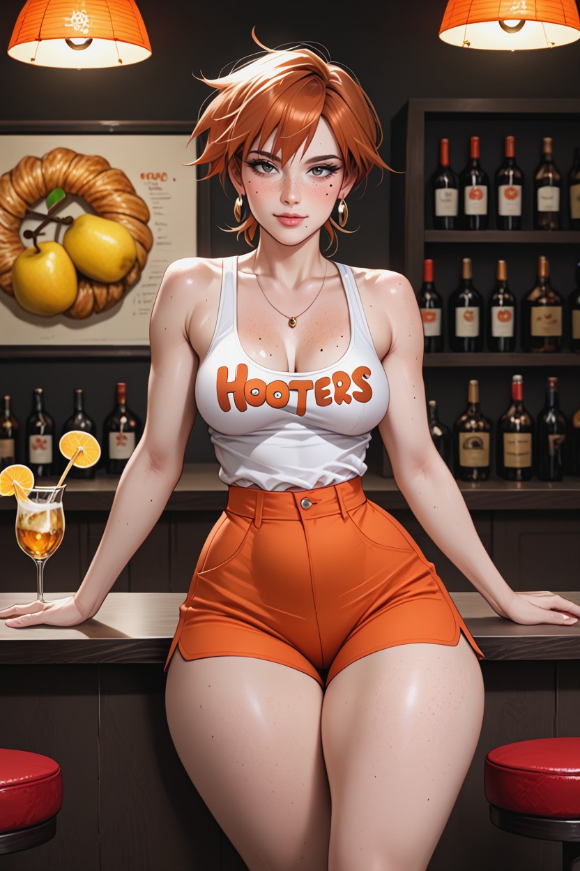 Model Face, Saggy Tits, Thick Thighs AI Porn