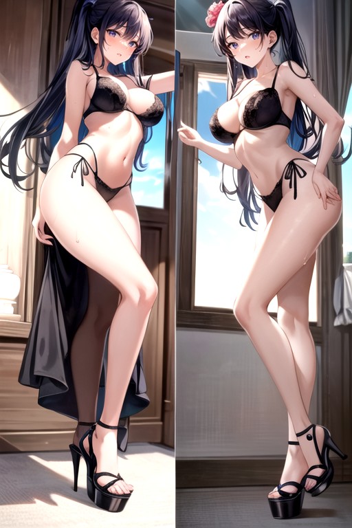 Foot Modeling, Modeling Footwear, Multiple Views Hentai AI Porn