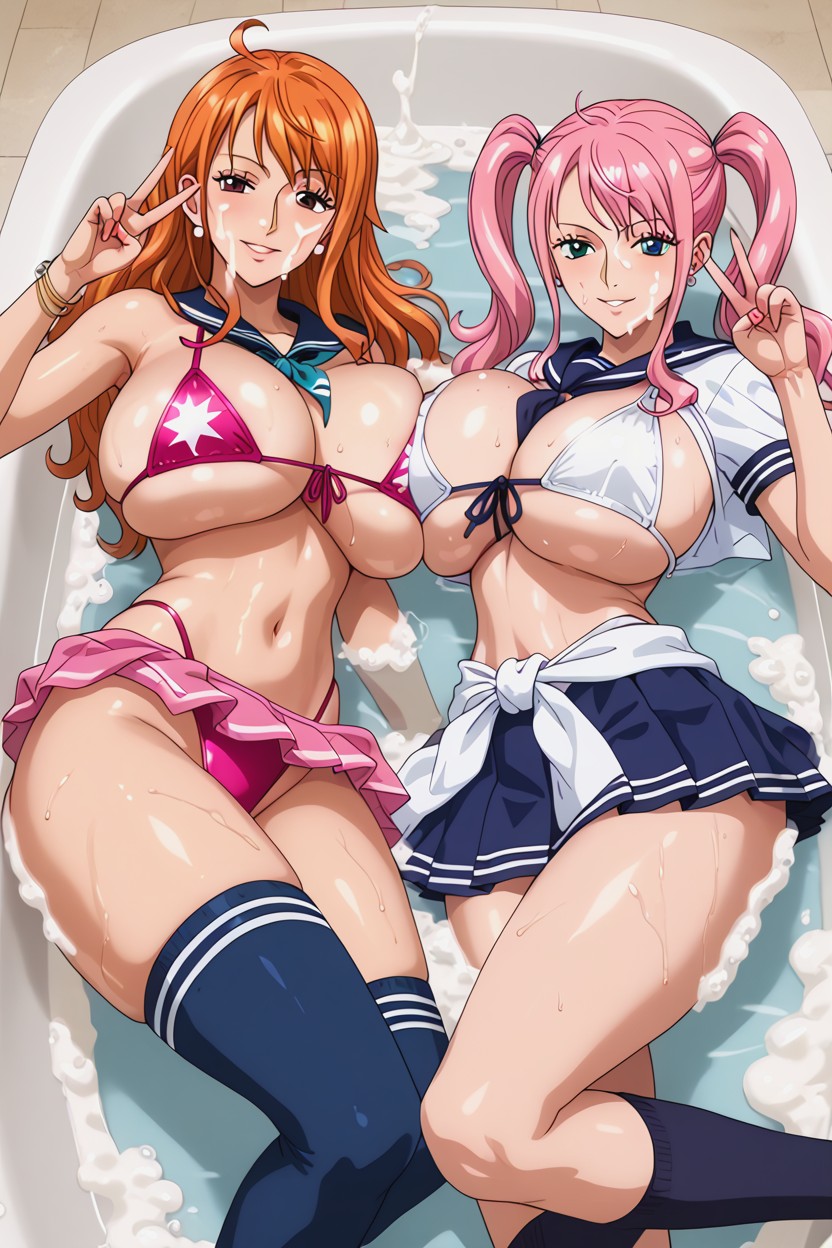 Nico Robin, Beach, Playboy Magazine Cover Hentai AI Porn