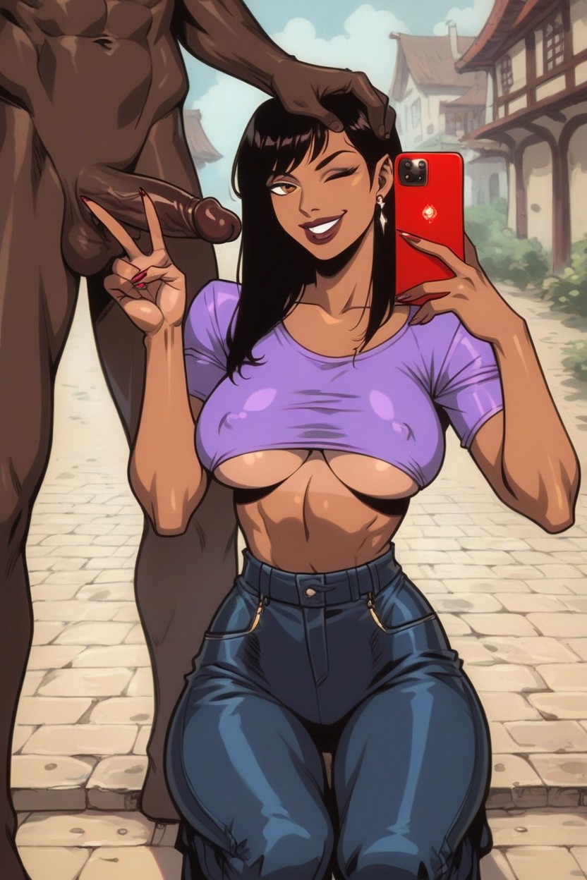 Long Legs, Tanned Skin, Wink AI Porn