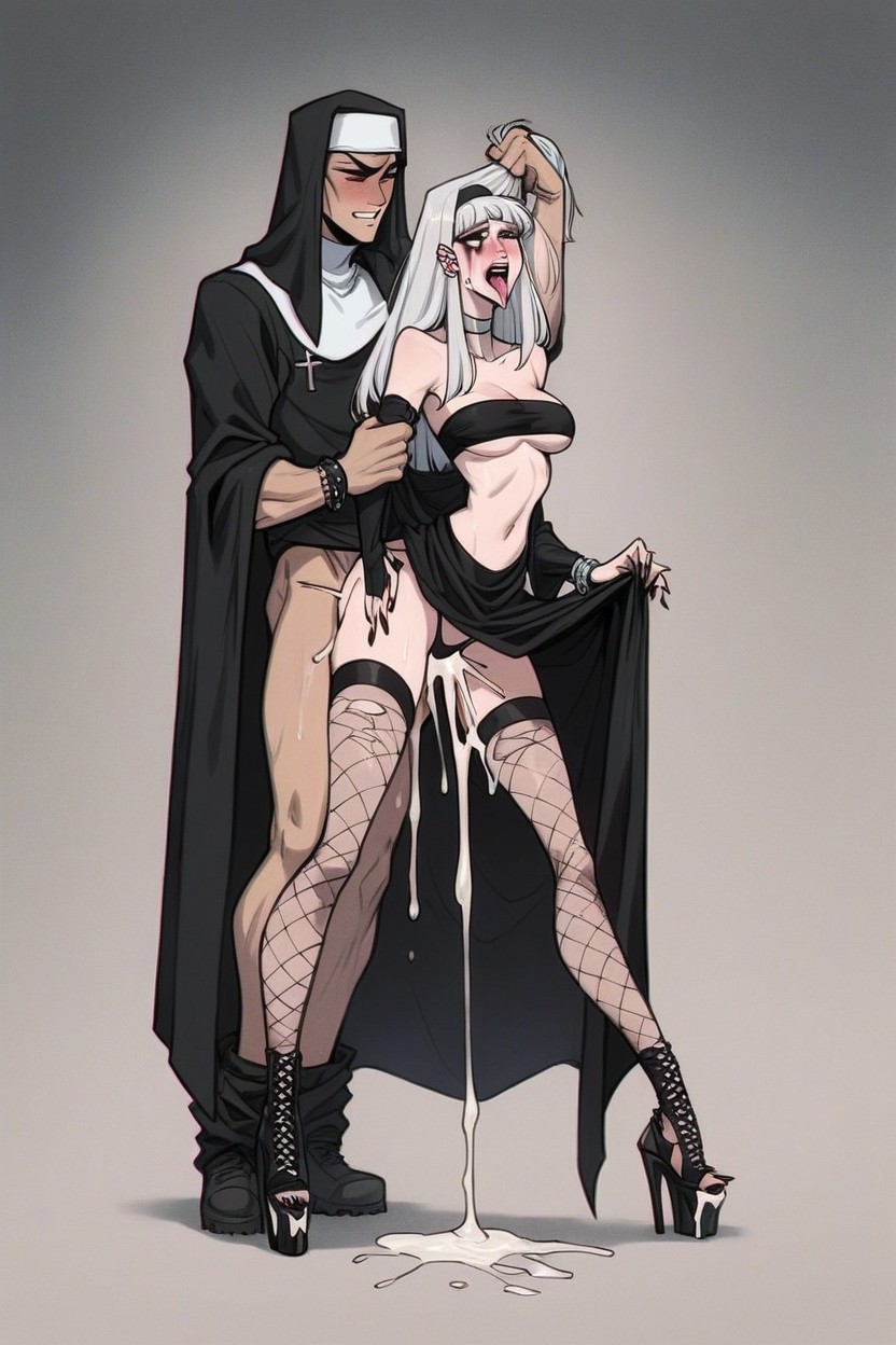 Finger Signs, Heart Eyes, Piercings Hentai AI Porn