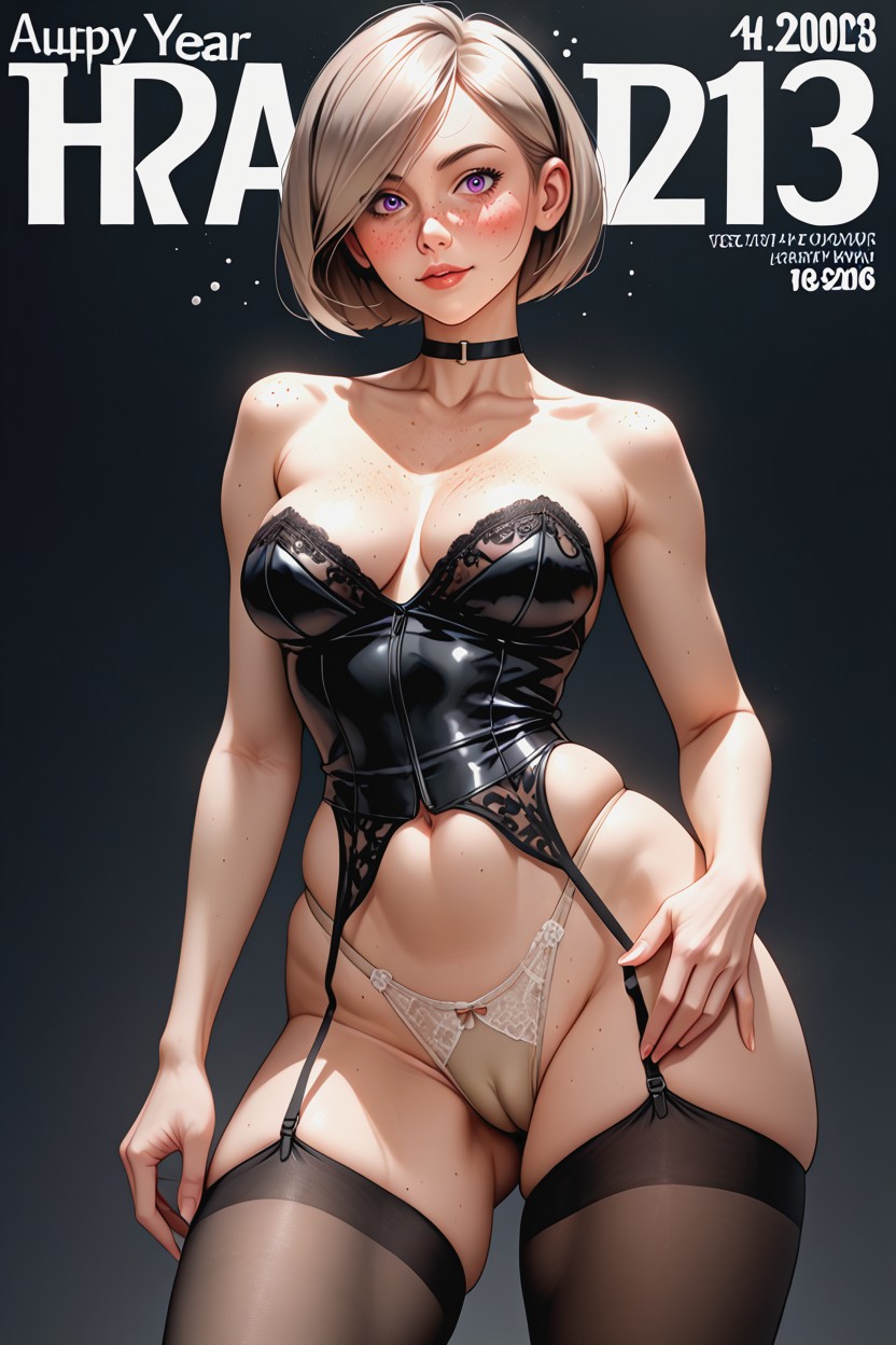 Long Neck, Magazine Cover, Extremely Wide Hips AI Porn
