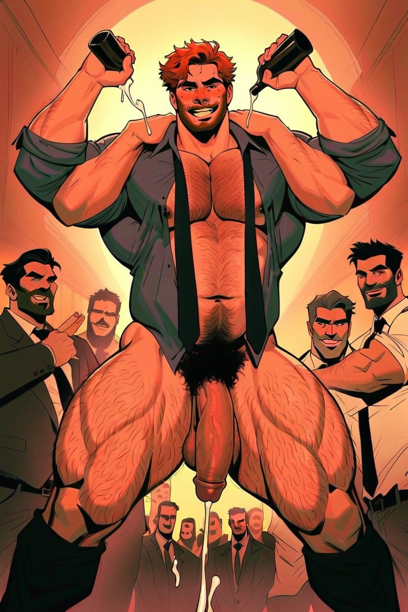 Tie Around Head, Dancing, Hairy Hand AI Gay Porn