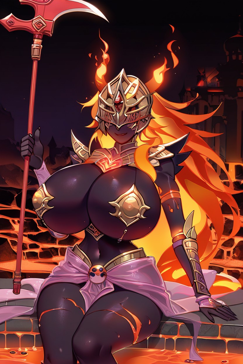 Fiery Bust, The Fire From Dark Souls, Specular Latina AI Porn