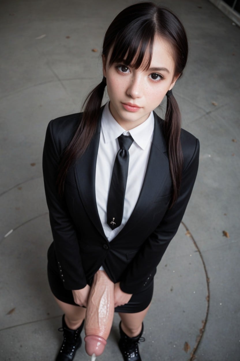 Black Suit Jacket, Black Eyes, Full Moon Porno IA transsexuelle