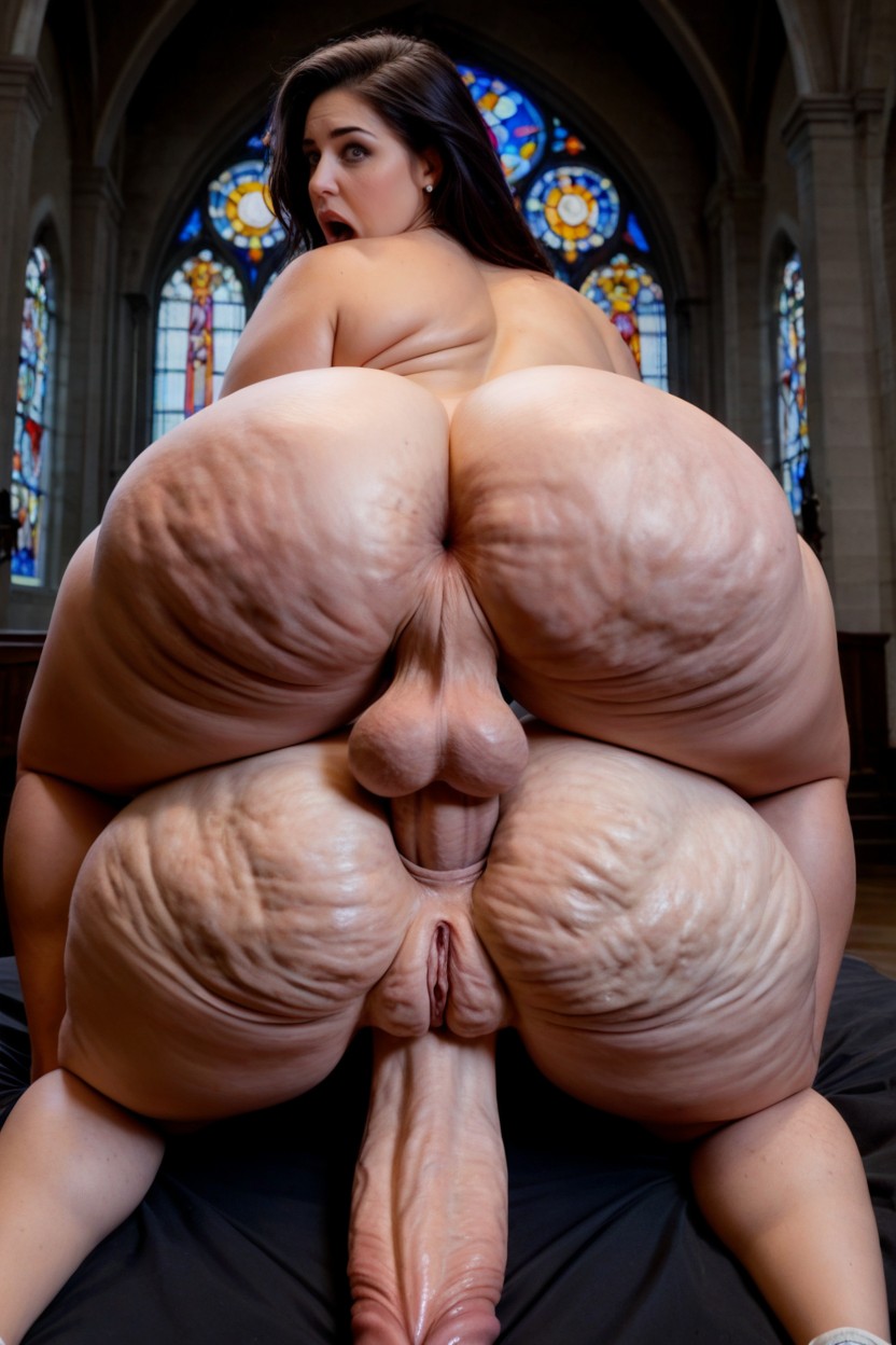 Bobcut, 2 People, Balls Deep In Ass BBW AI Porn