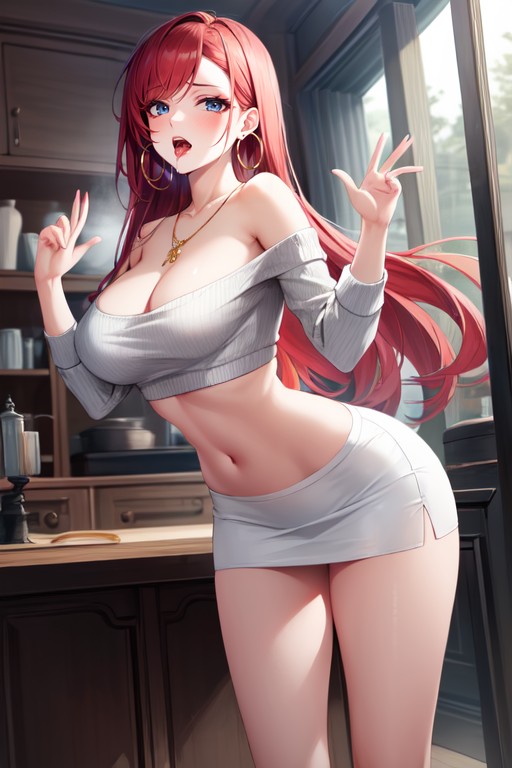 Round Ass, Oiled Body, Excited Face Hentai AI Porn