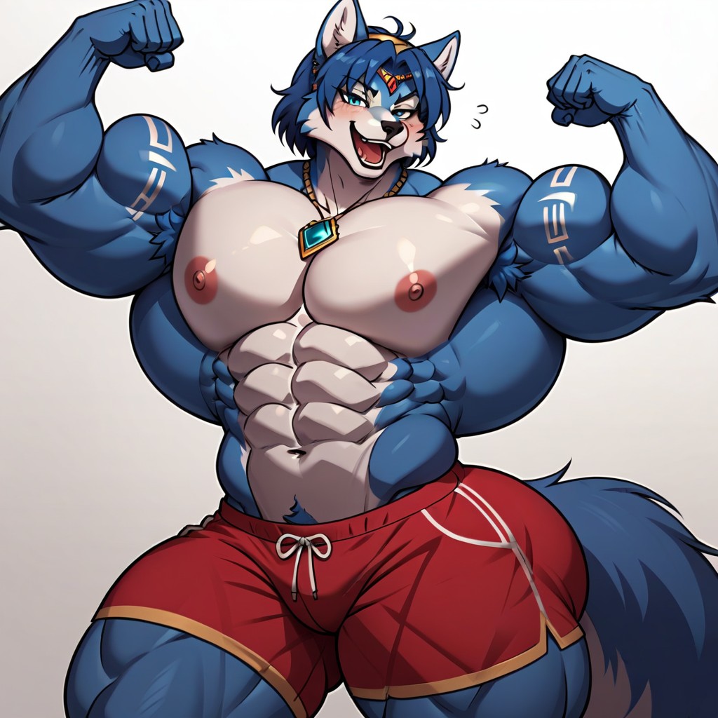 Hyper Muscle, Hyper Muscle, Flex Enormous Arms Furry AI Porn