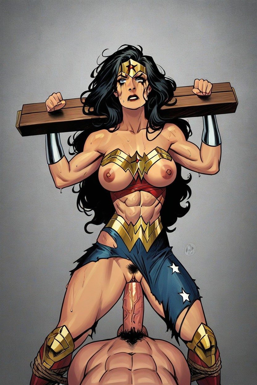Restrained, Pubic Hair, Wonder Woman AI Porn