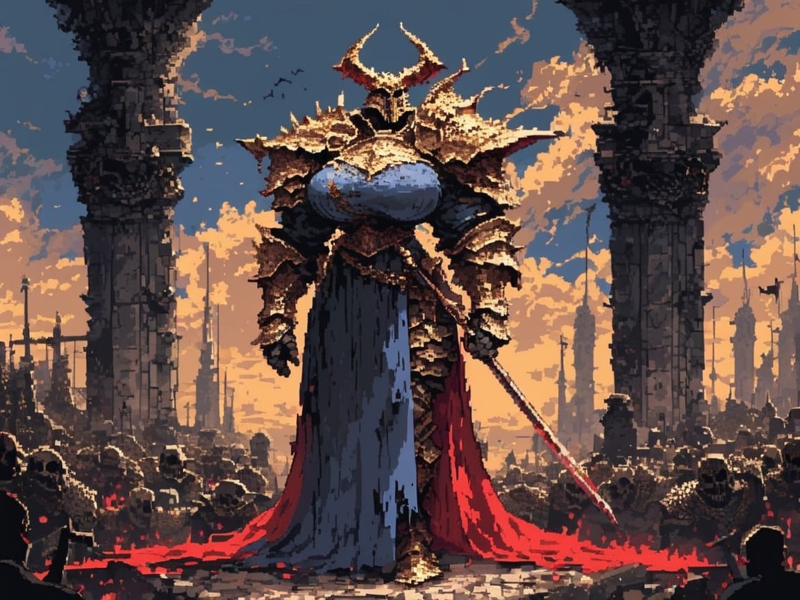 Warrhammer, Imposing Female Warrior Encased Head To Toe In Full Crimson Plate Armor, A Massive AI Porn