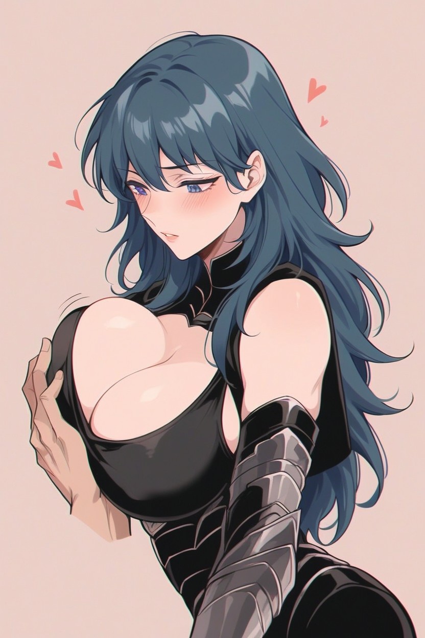 25+, Breasts Pressed Against Man's Face, Too Much Cleavage Hentai AI Porn